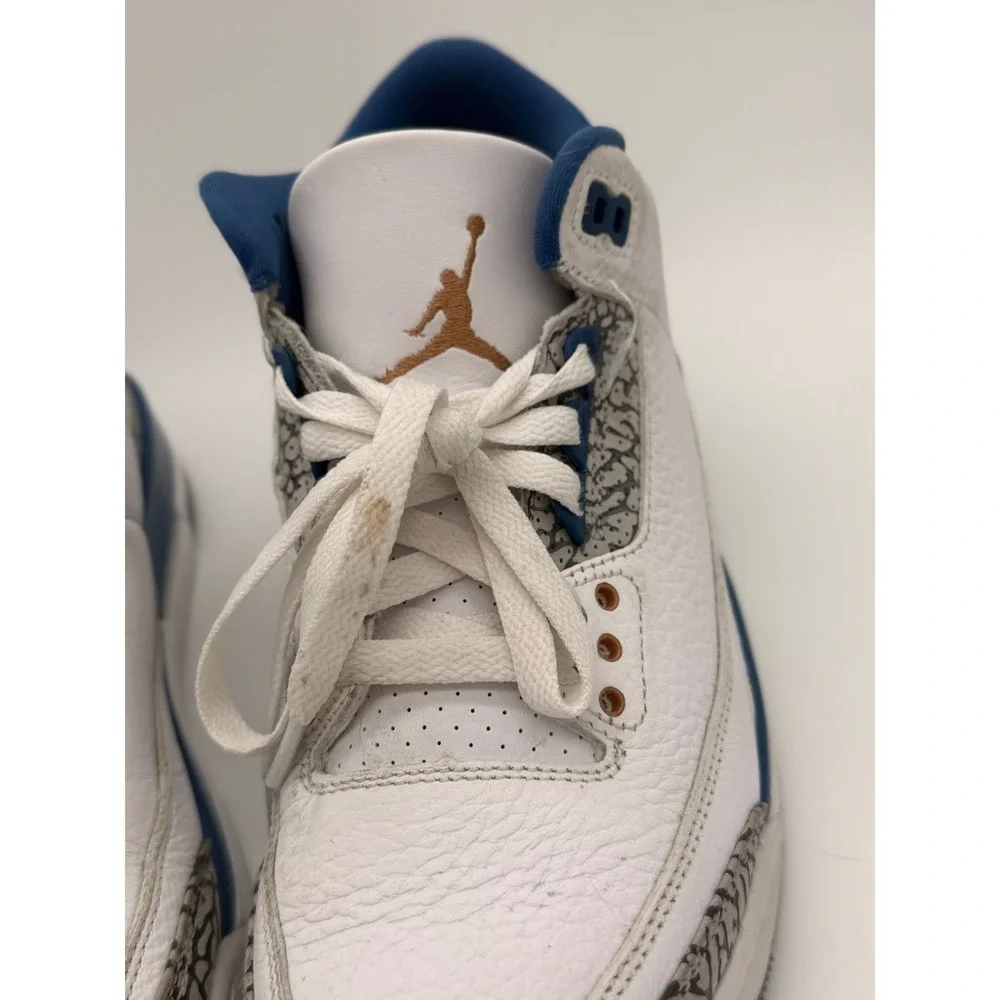 Nike Air Jordan 3 Retro Wizards White True Blue CT8532-148 Mens Sneakers 7.5